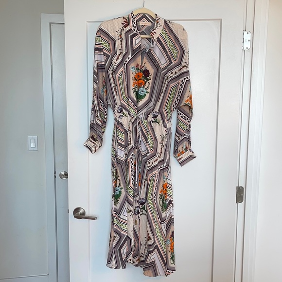 Tory Burch Dresses & Skirts - Tory Burch: Geometrical Floral Midi Dress in Ivory Homage to the Flower